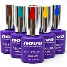 لاک ژل برند نوو(NOVO) حجم 15 میل تمام رنگ ها به همراه آلبوم - Image 1